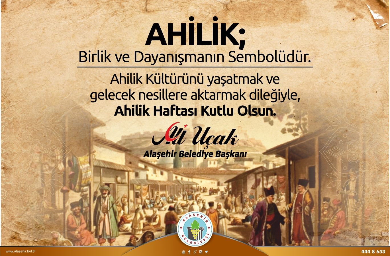 Ahilik Kültürünü yaşatmak ve gelecek nesillere aktarmak dileğiyle, Ahilik Haftası Kutlu Olsun.