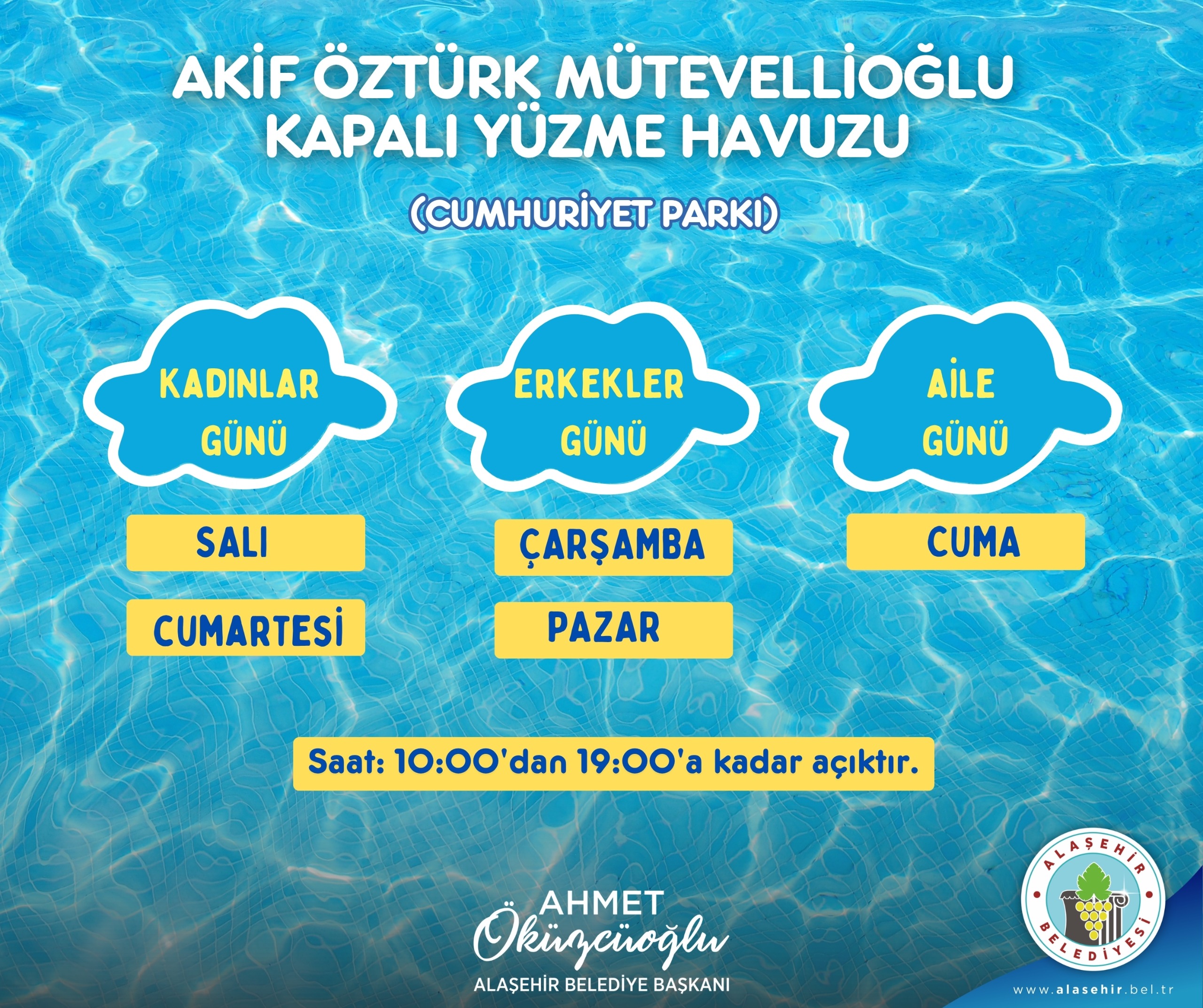 Akif Öztürk Mütevellioğlu Kapalı Yüzme Havuzu Güncel Çalışma Gün ve Saatleri