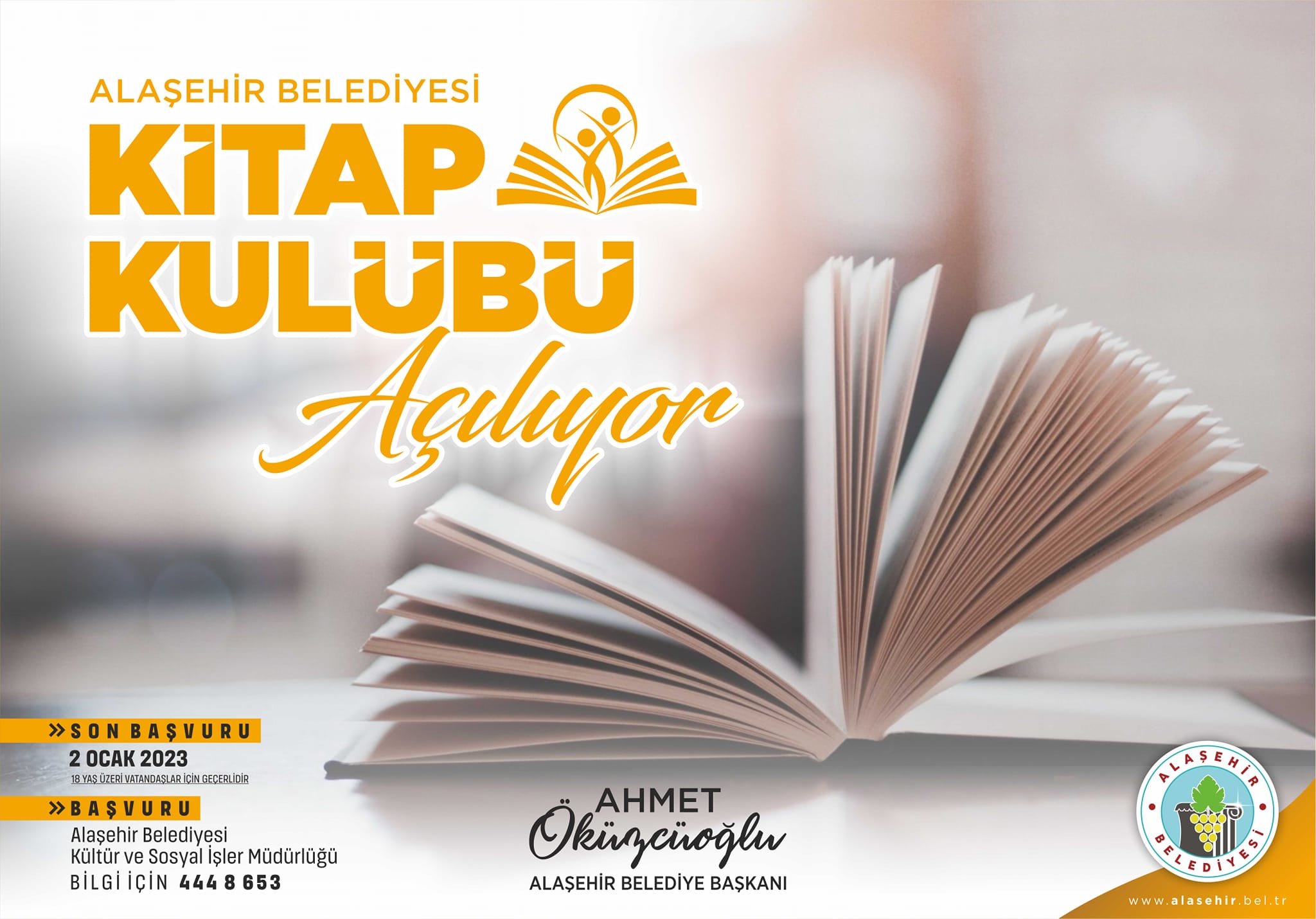 ALAŞEHİR BELEDİYESİ KİTAP KULÜBÜ AÇILIYOR