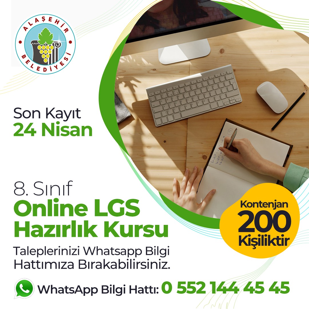 Alaşehir Belediyesi Online LGS Hazırlık Kursu