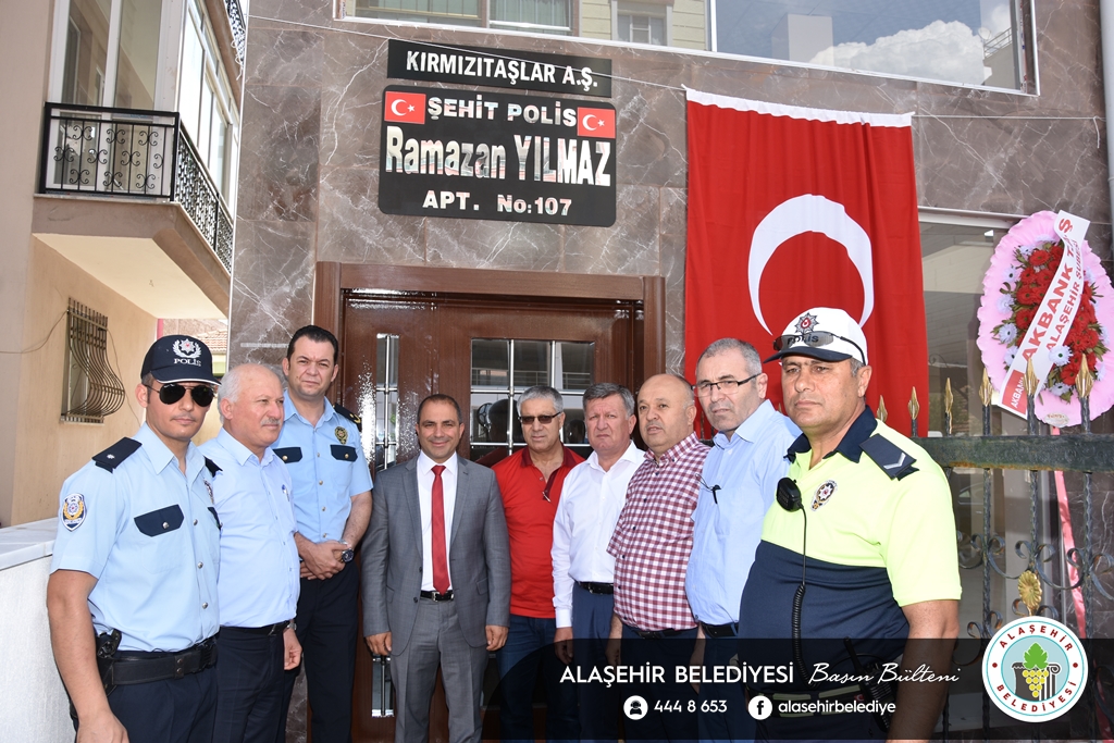 Alaşehir'de Bir Apartmana 2016 İlçemizde Şehit Düşen Malatyalı Polis Memuru Ramazan Yılmaz’ın ismi verildi.