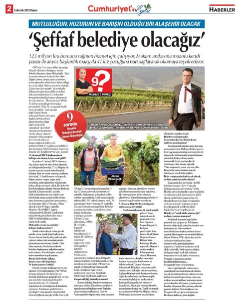 Başkan Ahmet Öküzcüoğlu 9 Soruda Yanıtlıyor