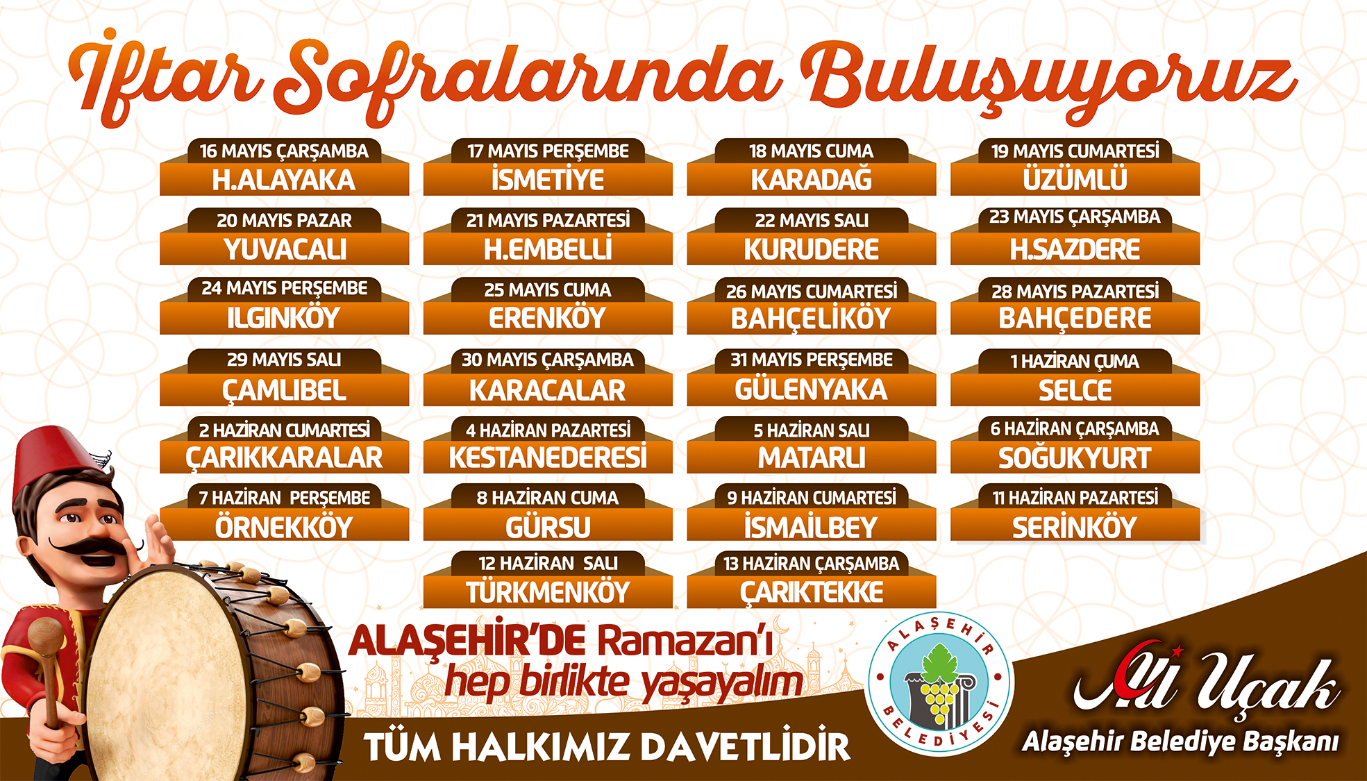 İftarda Buluşalım. Bereketi Paylaşalım.