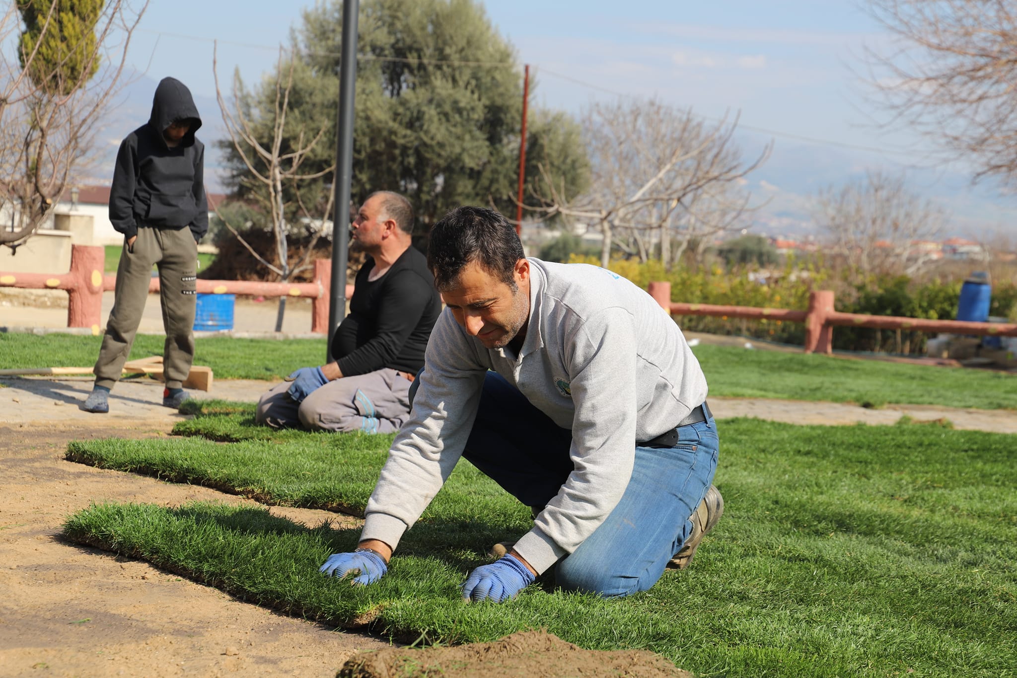 Park Çimlendirme ve Peyzaj Çalışmaları Devam Ediyor.