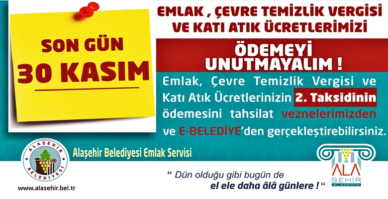 Ödemeyi Unutmayalım !