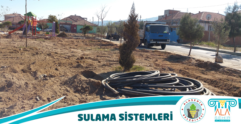 Parkta sulama sistemleri başladı