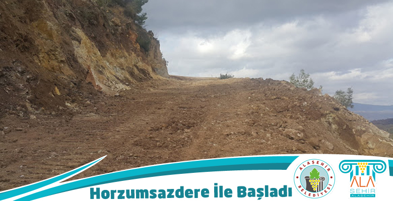 YOL İYİLEŞTİRME ÇALIŞMALARINA HORZUMSAZDERE İLE BAŞLANILDI