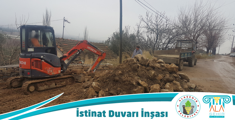 Fen İşleri Müdürlüğünden İstinat Duvarı