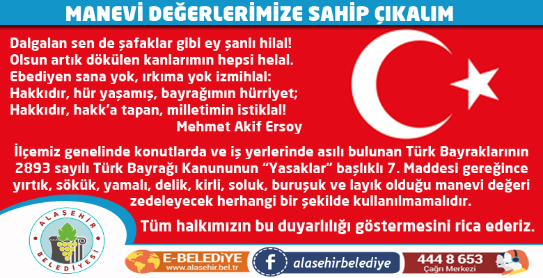 MANEVİ DEĞERLERİMİZE SAHİP ÇIKALIM