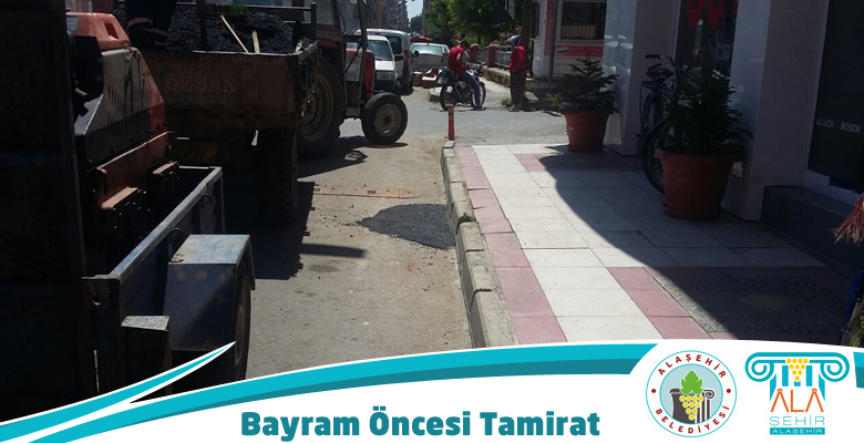 ŞEHİR İÇİ YOLLARDA BAYRAM ÖNCESİ TAMİRAT YAPILDI