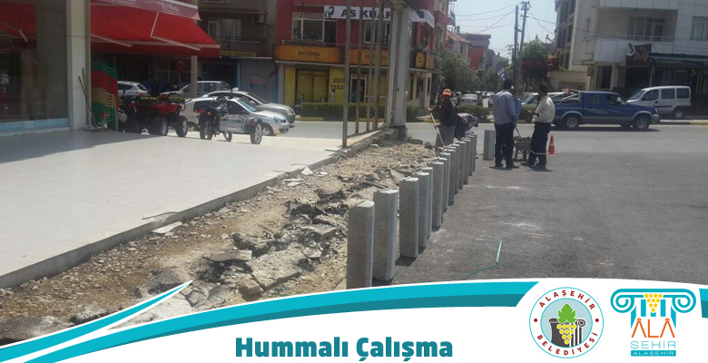 BAYRAM ÖNCESİ ALAŞEHİR BELEDİYESİNDEN HUMMALI ÇALIŞMA