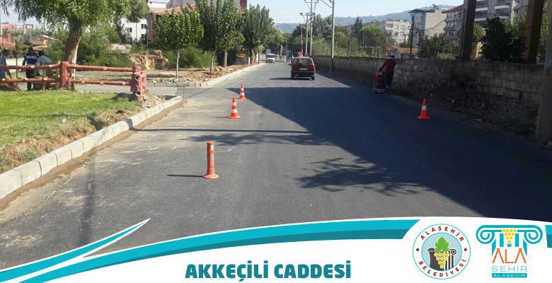 AKKEÇİLİ CADDESİNDE ÇALIŞMALARDA SONA YAKLAŞILDI