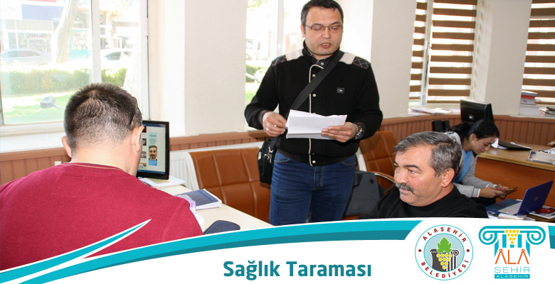 BELEDİYE ÇALIŞANLARINA SAĞLIK TARAMASI YAPILDI