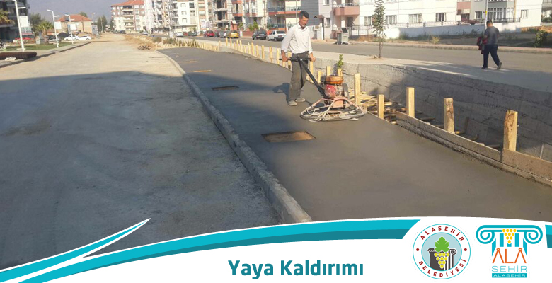 DERE YATAĞINA YAYA KALDIRIMI