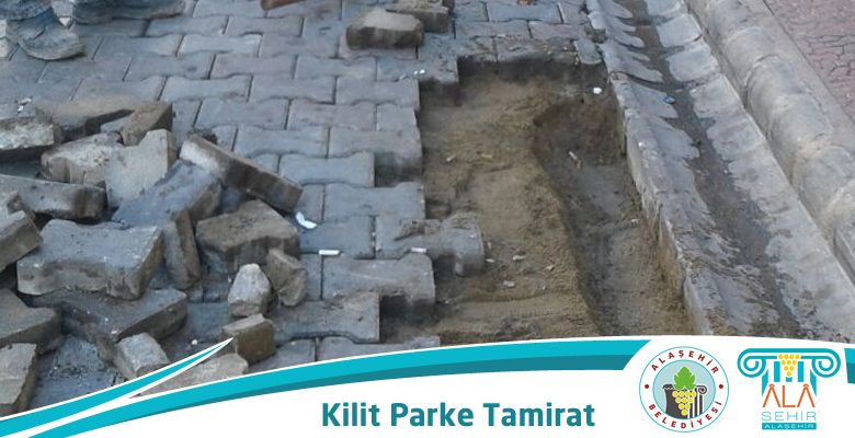MERKEZDEKİ KİLİTLİ PARKE TAŞINA NEŞTER