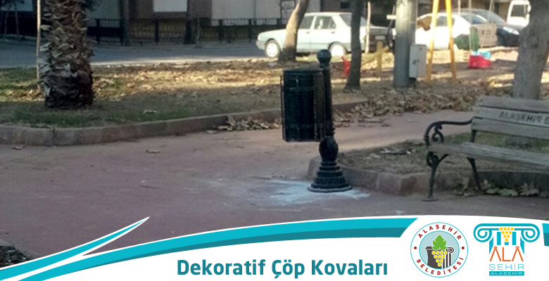 DEKORATİF ÇÖP KOVALARI SEMİH EVCİL PARKINA KONULDU