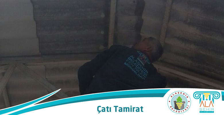 YEŞİLYURT MAHALLESİNDE BULUNAN  PAZAR YERİNİN ÇATI TAMİRATI YAPILDI