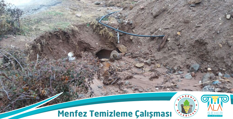 ALAŞEHİR BELEDİYESİNDEN MENFEZ TEMİZLİĞİ