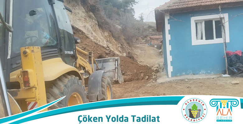 OSMANİYE MAHALLESİNDE HEYELAN SONUCU ÇÖKEN YOL ONARILDI