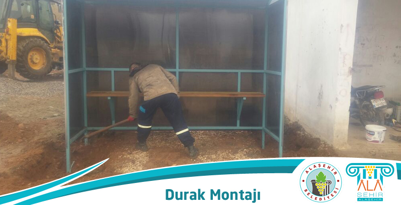 ALAŞEHİR BELEDİYESİNDEN ŞAHYAR MAHALLESİNE OTOBÜS DURAKLARI